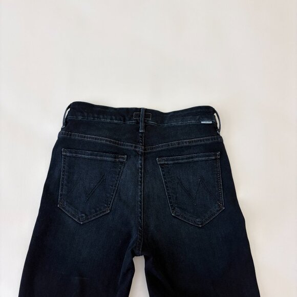 Mother Denim High Waisted Looker Ankle Fray in Last Call Dark Blue Womens 26 - Picture 13 of 15
